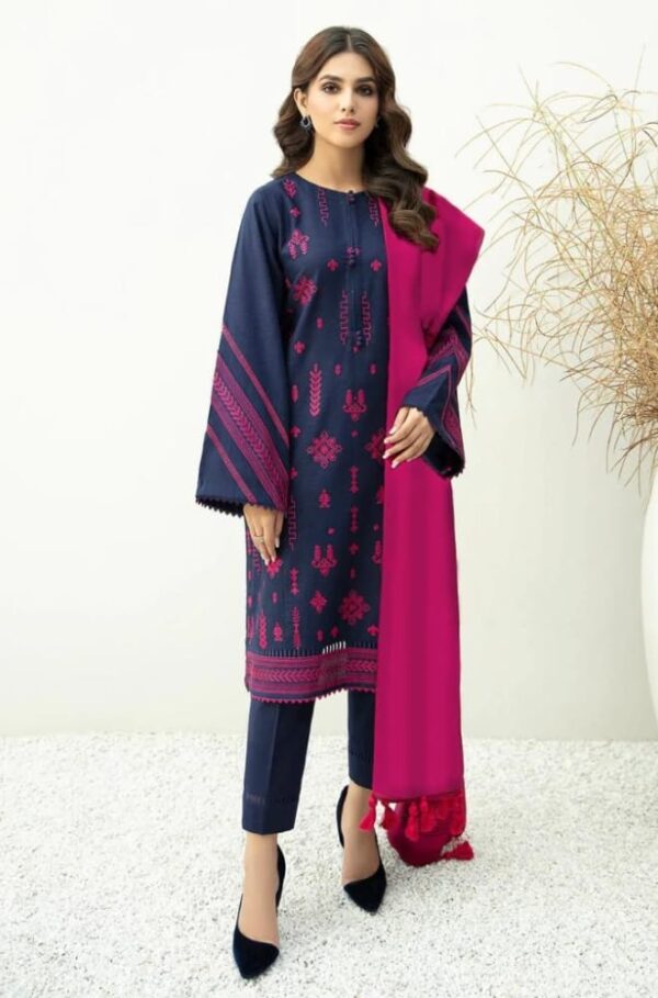 Sapphire_ 3 Piece_Dhanak EmbroideredSuit